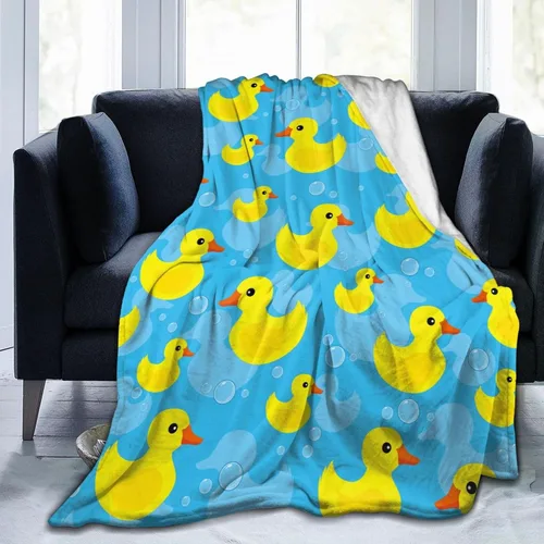 Miniatura 9 de Manta de pato divertida y bonita, manta suave de franela, acogedora y ligera, regalos de felpa para niños, niñas, mujeres, hombres, sofá