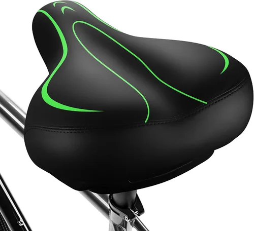 Miniatura 16 de Asiento de Bicicleta Extragrande, Asiento de Bicicleta Cómodo - Sillín de Bicicleta de Repuesto Universal - Asiento de Bicicleta de Cuero