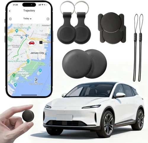 Rastreador GPS para vehículos sin suscripción, paquete doble, compatible con iOS y Android, rastreador GPS de automóvil, rastreador de mascotas,