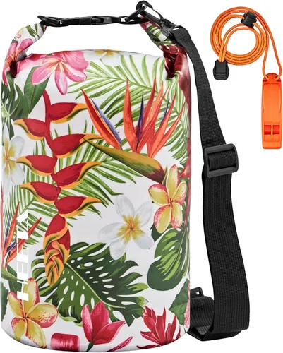 HEETA - Bolsa seca impermeable para mujeres y hombres (versión actualizada) 5 L/10 L/20 L/30 L/40 L, bolsa de almacenamiento seca ligera con parte