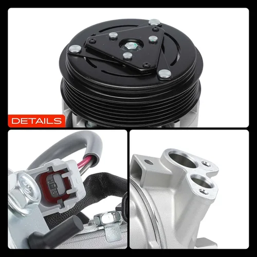 Miniatura 9 de A-Premium Compresor de aire acondicionado AC con embrague Compatible con Nissan Sentra 1.8L 2013-2019