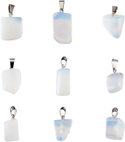 Miniatura 16 de Beadthoven - 24 dijes de piedras preciosas irregulares naturales, piedras curativas mixtas, chakras, reiki, pepita, piedras preciosas para hacer