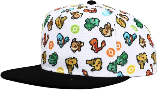 Miniatura 2 de Pokemon Starters - Sombrero blanco Snapback, Blanco