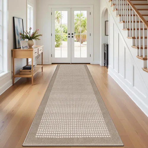 Miniatura 43 de Ileading Alfombra de pasillo de lavandería de 2 x 6 pies, antideslizante, con parte trasera de goma, lavable a máquina, alfombra gris
