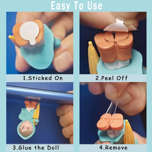 Miniatura 6 de Puntos de Pegamento Adhesivo Fáciles de Despegar, Masilla Transparente para Museo, Gel Adhesivo de Doble Cara, Pegamento Adhesivo para Montaje