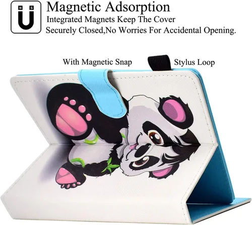 Miniatura 4 de Funda universal para tablet de 9.0 a 10.5 pulgadas, ranuras para tarjetas para iPad 9.7/iPad 10.2/iPad 10.5/Galaxy Tab 3 10.1/Tab 4 10.1/Tab S3 Oso