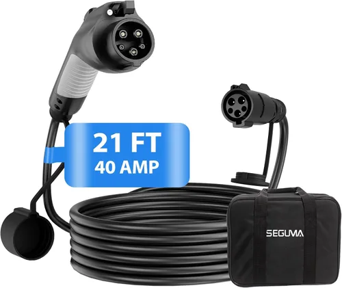 Miniatura 8 de Cable de extensión de cargador EV, cable de extensión J1772 de 40 amperios de 21 pies compatible con cargadores de vehículos eléctricos SAE J1772