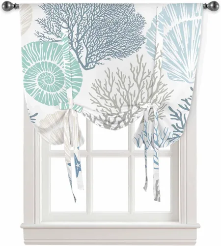 Miniatura 8 de Cortinas de globo de Navidad de Papá Noel rosa para ventanas, paneles de dormitorio de árbol de Navidad de 54 pulgadas de largo, con aislamiento