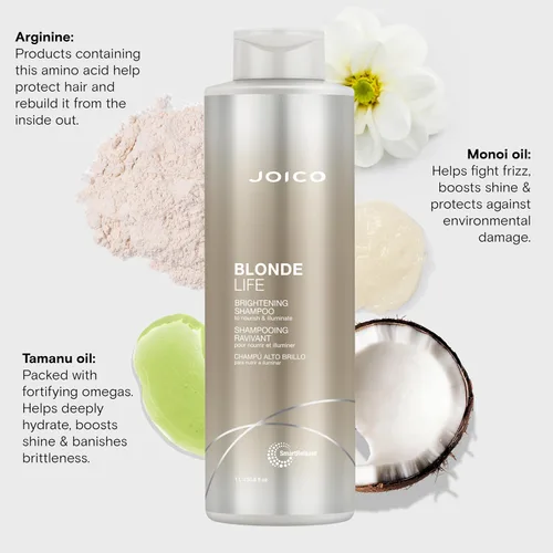 Miniatura 5 de Joico Blonde Life Brightening Shampoo For Blonde Hair Add Softness & Smoothness Sulfate Free With Monoi & Tamanu Oil