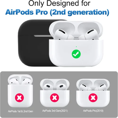 Miniatura 7 de Funda para AirPods Pro de 2ª generación (2022), accesorios de protección de silicona suave para hombres, mujeres, niños y niñas, para Apple AirPods