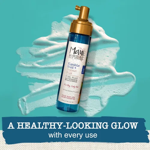 Miniatura 2 de Maui Moisture Mousse de espuma flexible para rizos de leche de coco, para peinado de cabello rizado, sin alcohol de secado, parabenos o silicona