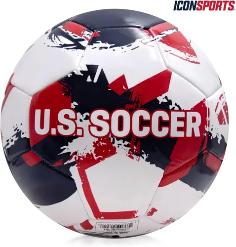 Miniatura 3 de Icon Sports Balón de fútbol oficial de la Federación de Fútbol de USSF93BL-Blanco