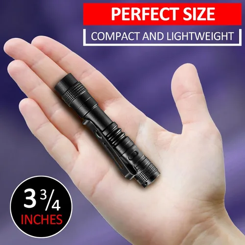 Miniatura 2 de Beieverluck Paquete de 10 mini linterna de luz negra UV de 395 nm con clip, detector de luz negra de mano LED para fugas de orina de mascotas