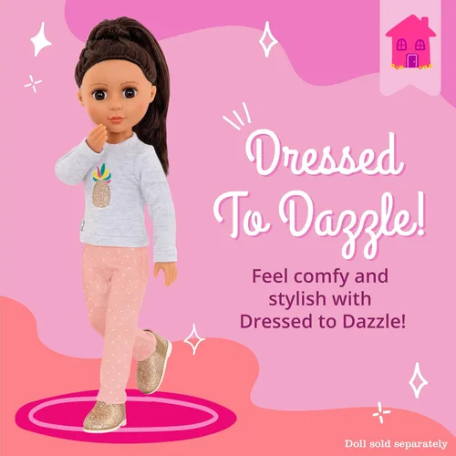 Miniatura 10 de Glitter Girls Accesorios para muñecas de 14 pulgadas - Juego de mochila y fiesta de pijamas - Tie - Saco de dormir teñido, almohada arcoíris