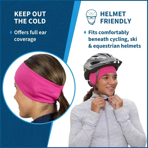 Miniatura 30 de TrailHeads - Diadema para mujer, diseño de cola de caballo, con banda para la oreja que absorbe la humedad, ideal para correr