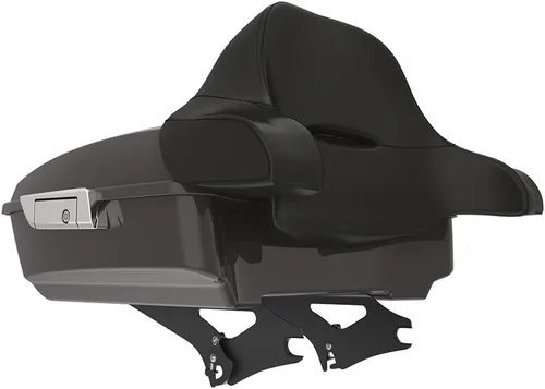 Miniatura 155 de King Tour Pack para Harley Alpine Green, cierre de paquete turístico, portaequipajes superior, soporte de montaje negro, placa de metal para Harley