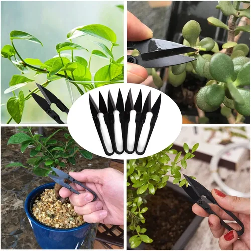 Miniatura 8 de Tijeras de podar bonsái, 12 unidades, pequeñas tijeras de podar brotes y hojas, tijeras de jardín para plantas, cortadoras de jardinería
