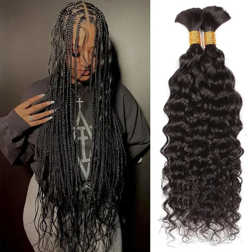 Miniatura 23 de Extensiones de cabello humano afro rizado 4B 4C Afro Kinky a granel de cabello humano virgen sin procesar para mujeres, negro natural, 8 pulgadas