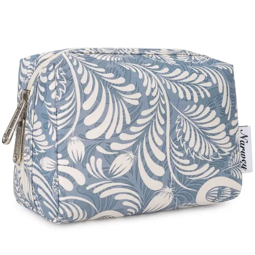 Narwey Pequeña bolsa de maquillaje para bolso, mini bolsa de cosméticos, bolsa de maquillaje de viaje con cremallera, bonitas bolsas de maquillaje