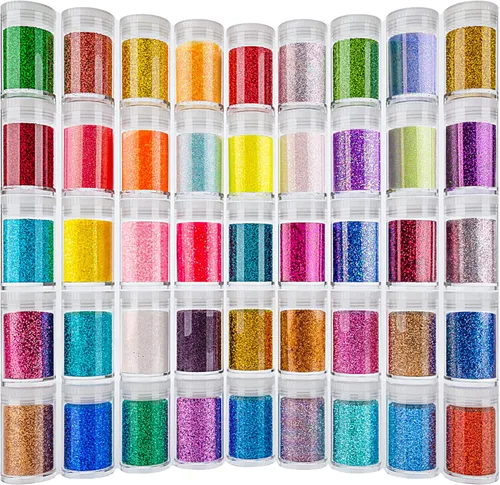 Miniatura 8 de Juego de 36 colores surtidos con purpurina ultrafina, polvo holográfico con purpurina para vasos, slime, resina epoxi, artes y manualidades