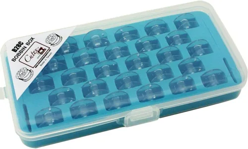 Miniatura 2 de Cutex Paquete de 28 bobinas transparentes Singer Class 15J con estuche de almacenamiento