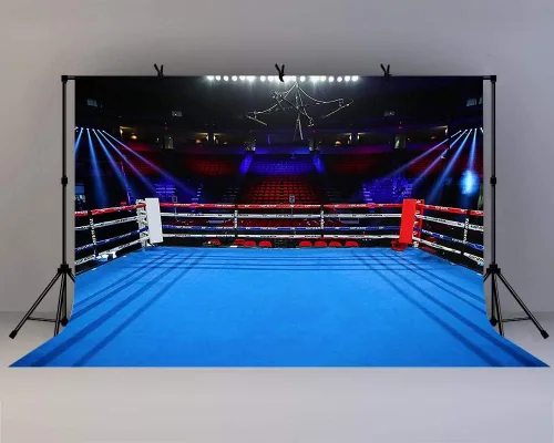 Miniatura 11 de Telones de fondo de anillo de boxeo para fotografía de 5 x 3 pies, para niños, niños, fiesta de cumpleaños, retrato de adultos, cartel de fiesta