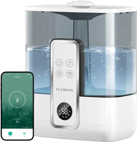Miniatura 9 de FLYMOON Humidificador para dormitorio, humidificadores de niebla fría de 5 litros de llenado superior con 28 dB, humidificador inteligente para Negro