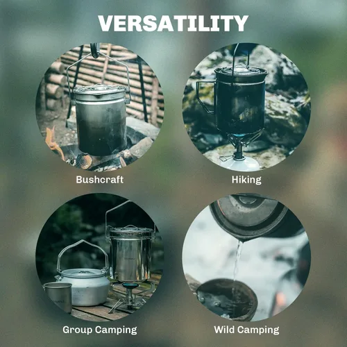 Miniatura 5 de Firemaple Antarcti Stainless Steel Pot - Food Grade SUS304 Camping Pot with Steaming Function - Lightweight and Durable for Outdoor Cooking