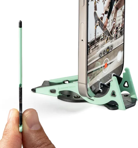 Miniatura 13 de GEOMETRICAL Trípode de bolsillo PROv2 - Soporte tamaño tarjeta, para iPhone, kit universal azul alienígena