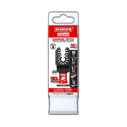 Miniatura 21 de Diablo Amped Steel Demon - Hoja oscilante de carburo de ajuste universal para metal, ancho de corte de 1-1/4 pulgadas, profundidad de corte de 1-1/2