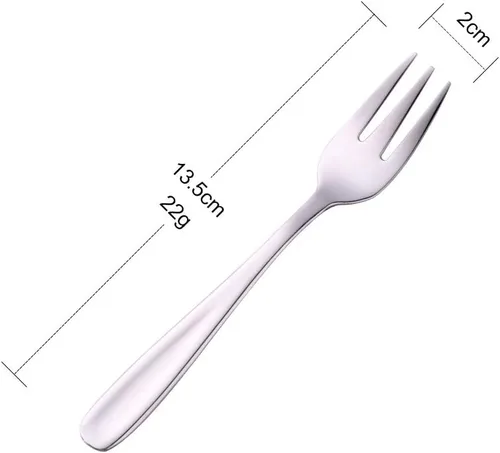 Miniatura 24 de Baikai - Juego de 12 tenedores para aperitivos, de acero inoxidable 18/10, con acabado de acero inoxidable, para cóctel, mini ensalada y fruta, 5.5