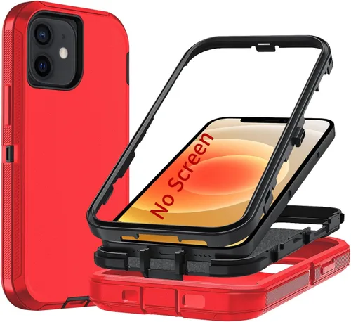 Miniatura 26 de Funda para iPhone X/i Phone Xs, 3 capas duradera funda de teléfono resistente protección para teléfono, a prueba de golpes a prueba de caídas a Negro