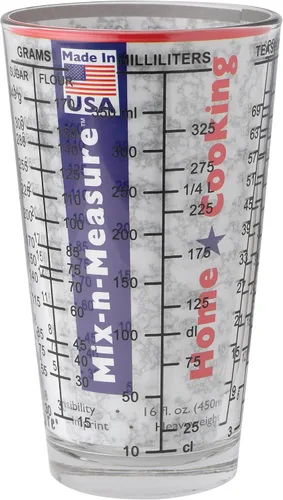 Miniatura 2 de Kolder 26100 Mix N Measure - Vaso de medición para líquidos y secos, vidrio pesado, multiuso