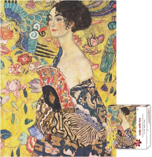 Rompecabezas de 500 piezas para adultos de Gustav Klimt, pintura famosa de 500 piezas, rompecabezas desafiante perfecto para noches de juego (27 x