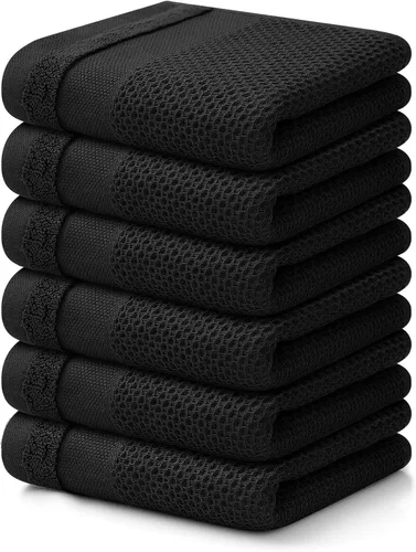 Miniatura 65 de Homaxy Paños de cocina 100% algodón, paquete de 8 – 12 x 12 pulgadas, tejido de gofre, muy suaves y absorbentes, paños de cocina de secado rápido