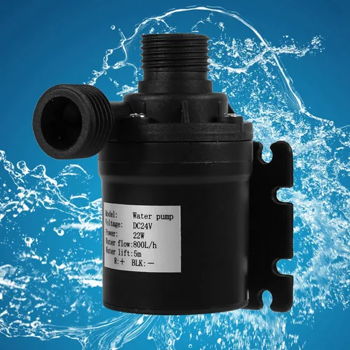 Miniatura 3 de Bomba de agua sumergible, DC 24V 22W G 0.5 pulgadas de bajo ruido bomba de circulación de agua caliente bomba centrífuga sin escobillas para tanque