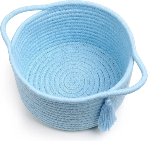 Miniatura 26 de Cestas de regalo grandes vacías para llenar, bonita canasta tejida para adolescentes, mujeres, baby shower, cubo de juguetes pequeño decorativo