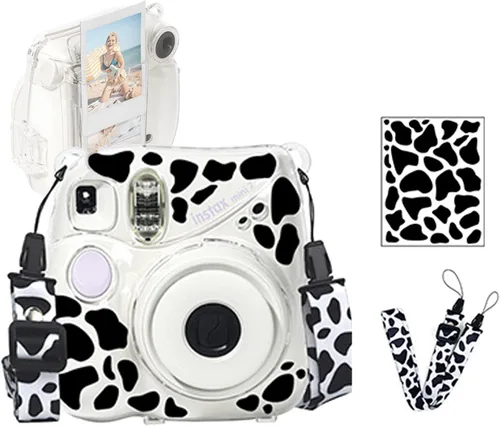 Miniatura 7 de Funda transparente para cámara instantánea Fujifilm Instax Mini 7+ 7 Plus, funda de cristal para cámara con correa de hombro extraíble Solo funda