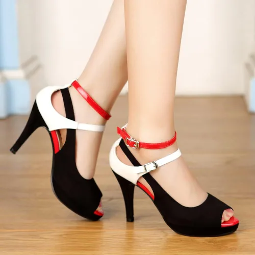 Miniatura 6 de Getmorebeauty - Sandalias de vestir al tobillo de tacón alto para mujer