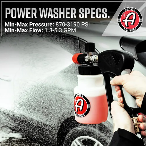 Miniatura 4 de Adam's Polishes Cañón de Espuma Premium - Pulverizador de Jabón para Lavado de Autos Bote Pulverizador para Lavadora a Presión con Desconexión