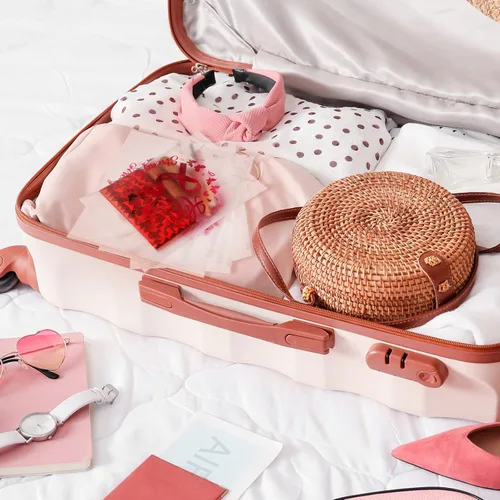Miniatura 6 de 60 bolsas de maquillaje para concientización sobre el cáncer de mama, bolsas de cosméticos de cinta rosa, regalos para mujeres y niñas, bolsa