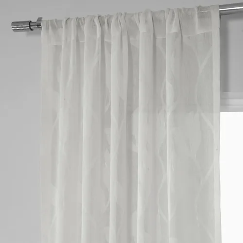 Miniatura 5 de HPD Half Price Drapes SHCH-11729-84 - Cortina transparente de lino con estampado (1 panel), 50 x 84, Avignon Vine
