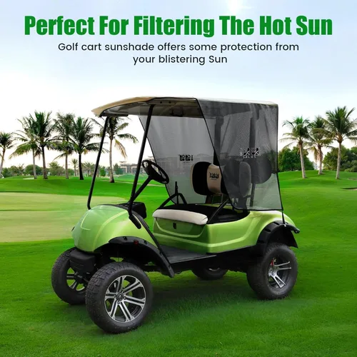 Miniatura 4 de 10L0L Cubierta de parasol para carrito de golf para 2 pasajeros Yamaha G29 Drive2 – Fundas de verano para carrito de golf, cortina de sombrilla