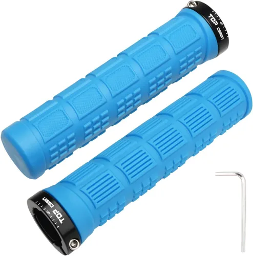 Miniatura 6 de TOPCABIN - Puños de manillar de bicicleta de doble bloqueo - Puños de goma cómodos para BMX y bicicleta de montaña