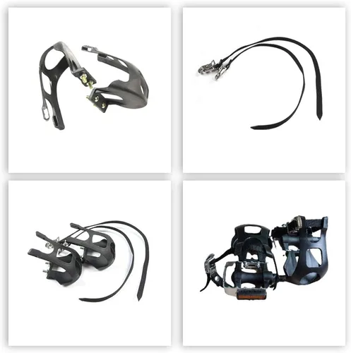 Miniatura 5 de EKDJKK 1 par de pedales de bicicleta con clip para los dedos del pie y correa, jaulas de clips para dedos de bicicleta, cubierta de pie de pedal