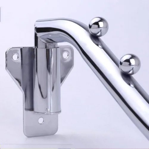 Miniatura 5 de Paquete de 2 percheros plegables montados en la pared, colgador plegable desmontable resistente con brazo oscilante, gancho de ropa de acero