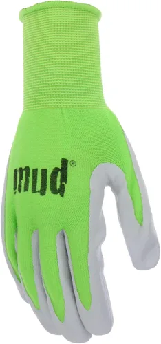 Miniatura 3 de Everyday Mud - Guantes de trabajo de palma de cuero sintético reforzado de alta destreza para mujer Verde