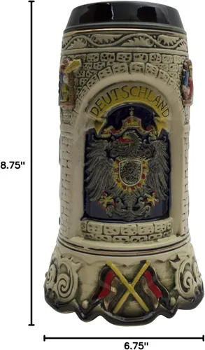 Miniatura 7 de 1 litro OktoberfestHaus Regalos para amantes de la cerveza Pintada a mano Taza alemana grande Escenas Alemana Cerveza Cerveza Cervecera Jarra
