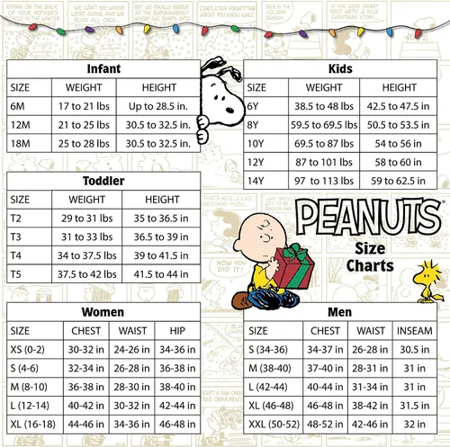 Miniatura 3 de Peanuts Snoopy - Pijamas familiares a juego, cómodos conjuntos de 2 piezas para Navidad