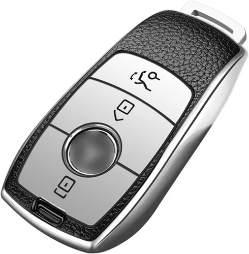 Miniatura 12 de Xotic Tech - Funda para llavero de piel granulada de poliuretano termoplástico, color azul, compatible con Mercedes Benz A, B, C, E, S, G, M, V